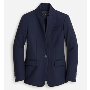 J Crew Regent Blazer Navy Blue Wool Single Breasted Sz 8 Women's